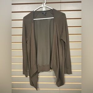 Apt. 9 Women's Olive Green Open Front Cardigan